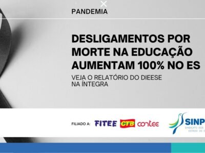 Desligamentos por morte na educação aumentam 100% no ES