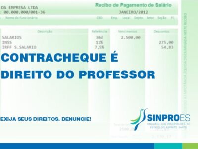 CONTRACHEQUE É DIREITO DO PROFESSOR