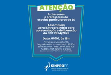 ATENCÃO PROFESSORAS E PROFESSORES DE ESCOLAS PARTICULARES DO ES