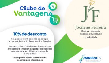SINPRO-ES FIRMA PARCERIA E AMPLIA BENEFÍCIOS COM DESCONTO EM TERAPIA EMOCIONAL