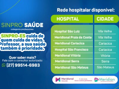 SINPRO-ES AMPLIA ACESSO À SAÚDE COM NOVAS CONDIÇÕES PARA PROFESSORES