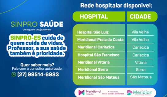 SINPRO-ES AMPLIA ACESSO À SAÚDE COM NOVAS CONDIÇÕES PARA PROFESSORES